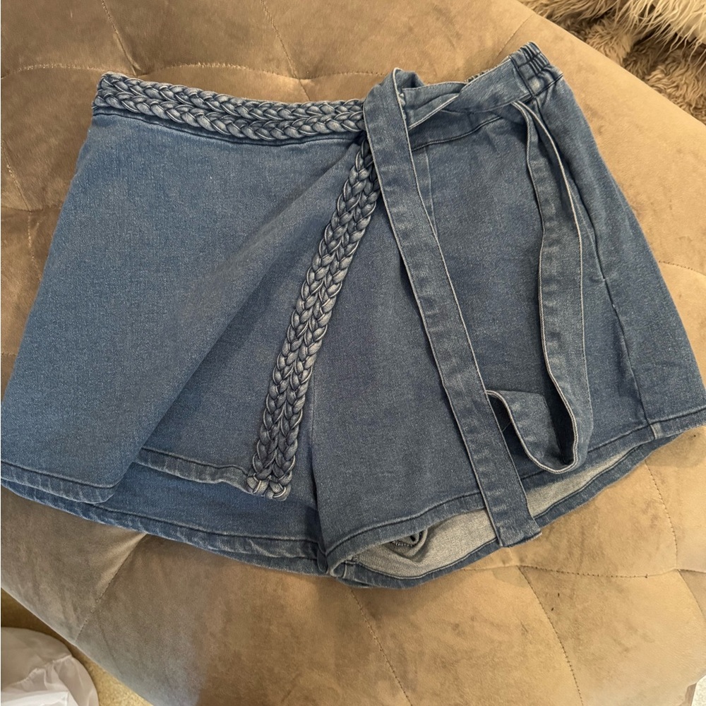 Women's Blue Denim Skort